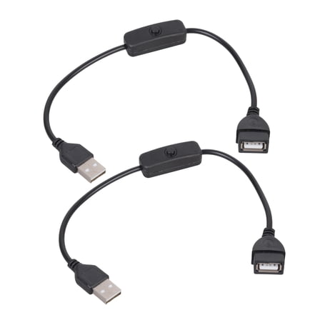 2pcs USB Male Female Switcher Cable Extension Cord With 501 On off Button For LED Lights Fans Blowers 5V2A Power Supply