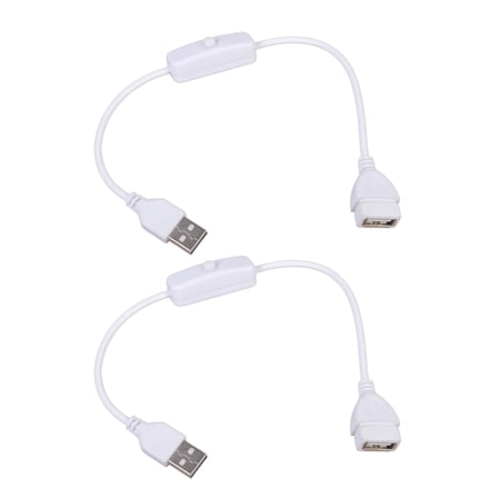 2pcs USB Male Female Switcher Cable Extension Cord With 501 On off Button For LED Lights Fans Blowers 5V2A Power Supply
