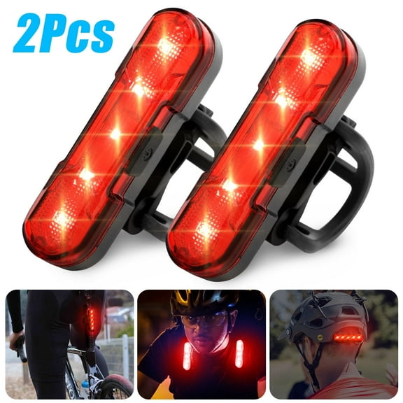 2pcs USB Rechargeable LED Bike Tail Light, EEEkit Bright Bike Tail Lights Rear Bike Back Lights for Night Riding, Bicycle Taillights with 4 Light Mode Options for Adults, Teenagerss