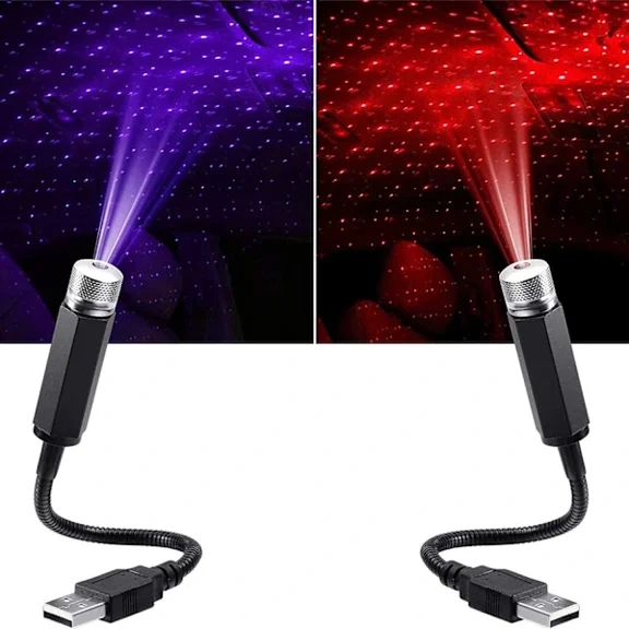 2pcs USB starlight projector, automatic atmosphere lights LED roo