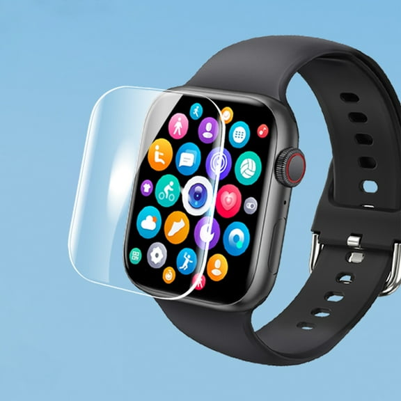 2pcs UV Liquid Tempered Glass Screen Protector Transparent for Apple Watch Series 9/8/7 45mm, Full Coverage Bubble Free Clear Film Compatible with iWatch Series 9/8/7 45mm with Glue and Lamp, Clear