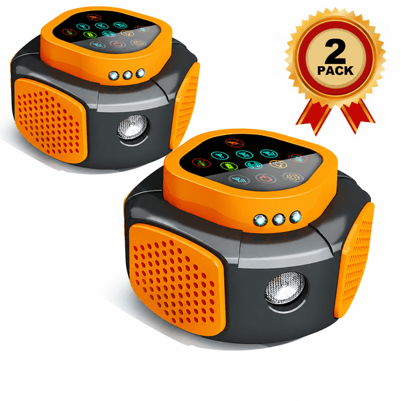 2pcs Ultrasonic Pest Repeller, 2026 3-in-1 Pest Control Device with 16 Mode Combinations, Strobe Light & Beep Sound for Mice, Roaches, Mosquitoes, Spiders and Ants