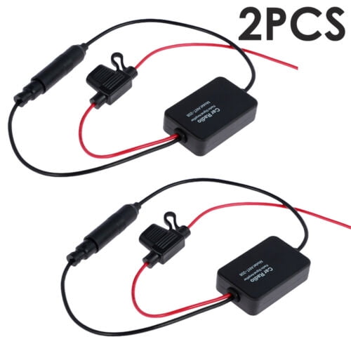 Amplificateur D'antenne Radio Voiture 12V ANT-208 - Pour FM/AM, Couleur Noire, Neuf