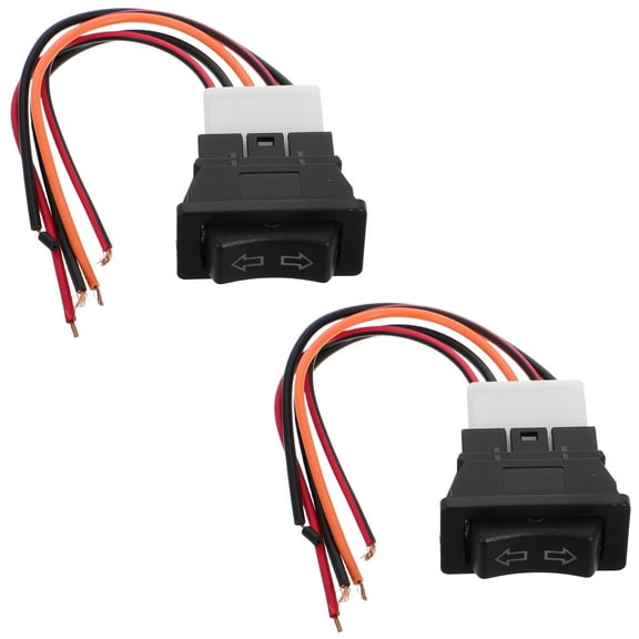 Raindrops 2pcs Universal Car Window Switch and Wiring Harness 5 Pin Power Window Kit for Door Vehicles