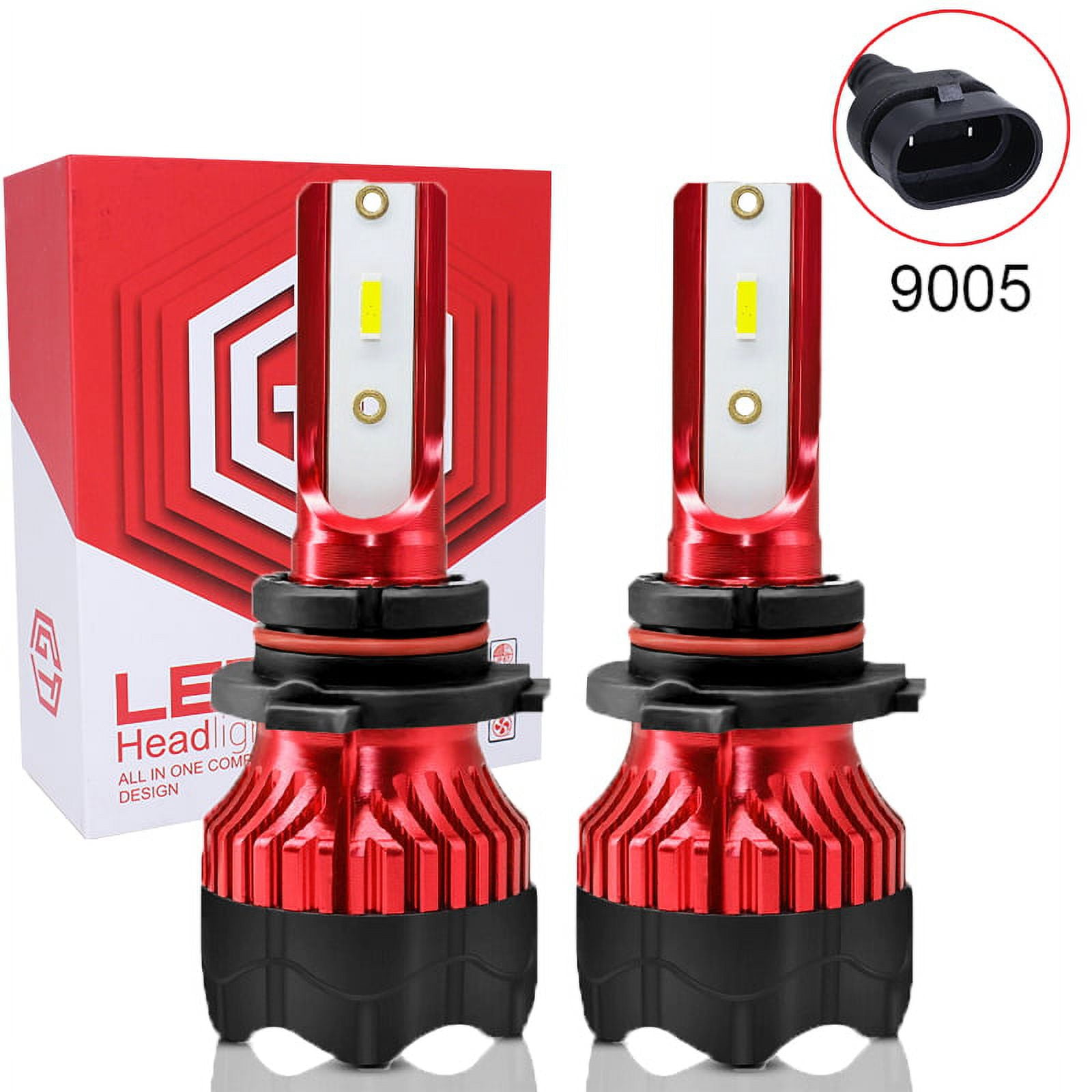 2pcs Universal 9005 LED Bulbs Headlight Kit High Beam Super Bright
