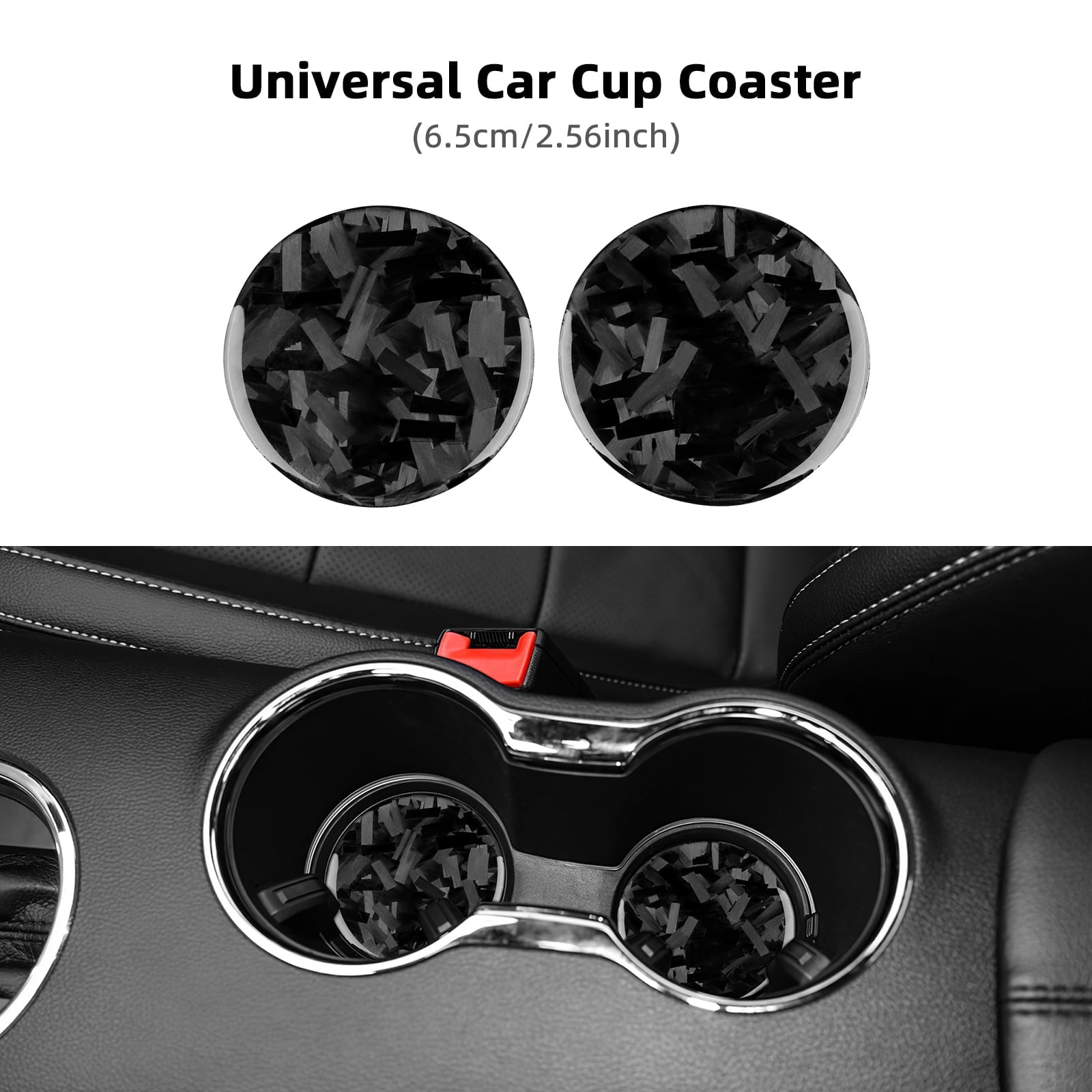 Car Cup Coaster, 4PCS Universal Non-Slip Cup Holders Embedded In Ornaments Coaster Car Interior Accessories