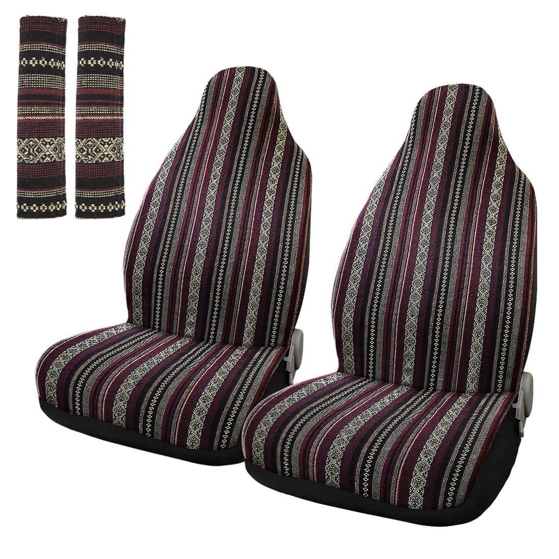 Unique Bargains 2 Pcs Gray Front Seat Cover Saddle Blanket Seat