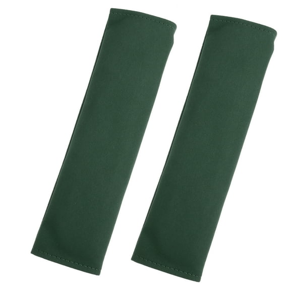 2pcs Universal Car Seat Belt Cover Pads Faux Leather Shoulder Seatbelt Pads Cover Driving Green