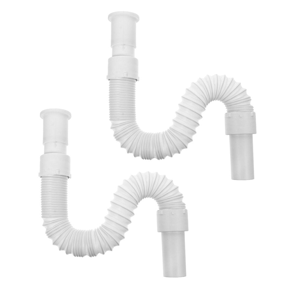 2pcs Universal Drain Pipe Washing Machine Hose PVC Drain Pipe Flexible Extension Tube 80cm