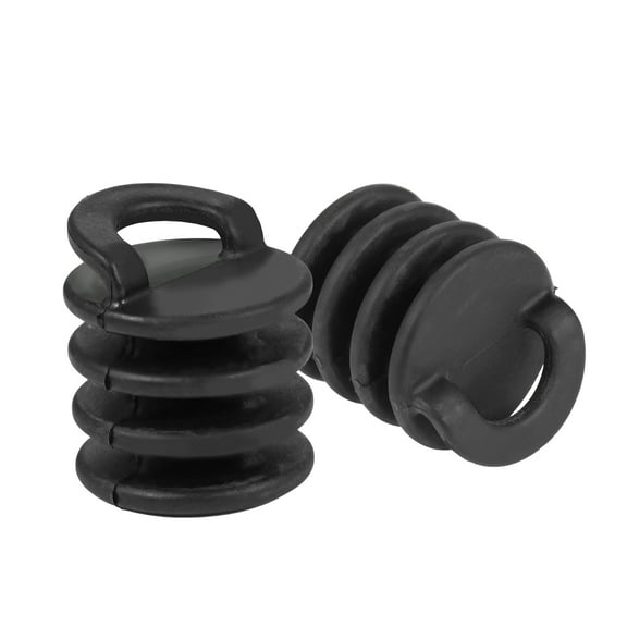 Universal Rubber Drain Plug for Boat Use Black Lightweight and Portable 2pcs