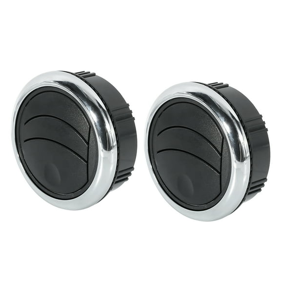 2pcs Universal Knob Style Round Air Conditioning Vent Deflector Outlet Louvered for RV Bus Yacht