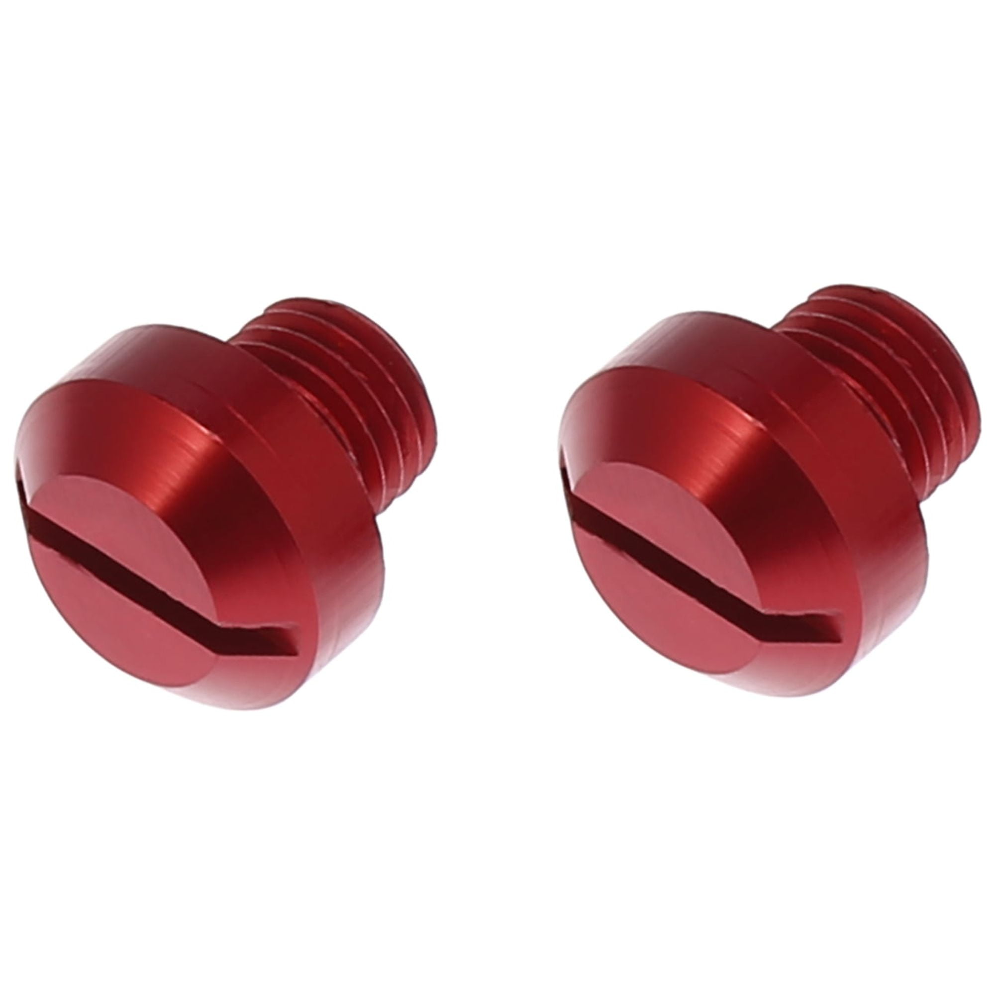 2pcs Universal M10x1.25 Motorcycle Right Side Mirror Hole Plugs Rearview Mirrors Caps Screws Red