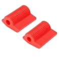 thumbnail image 1 of 2pcs Universal Red Gear Shift Shifter Case Boot Protector Cover Rubber Pad Anti Slip for Motorcycle Square Style, 1 of 5