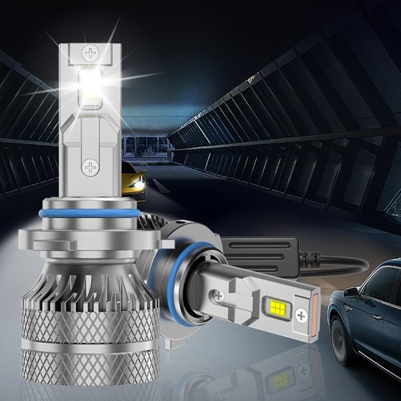 2pcs-Universal Super Bright LED Headlight, 6500K White Light, 95000 Lumens, H1, H4, H7, H11, Weather Resistant, 260W High Power, Providing Night Lighting, Brightness Increased By 800%, HB3/9005, HB4/