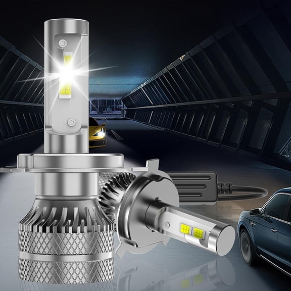 2pcs-Universal Super Bright LED Headlight, 6500K White Light, 95000 Lumens, H1, H4, H7, H11, Weather Resistant, 260W High Power, Providing Night Lighting, Brightness Increased By 800%, HB3/9005, HB4/