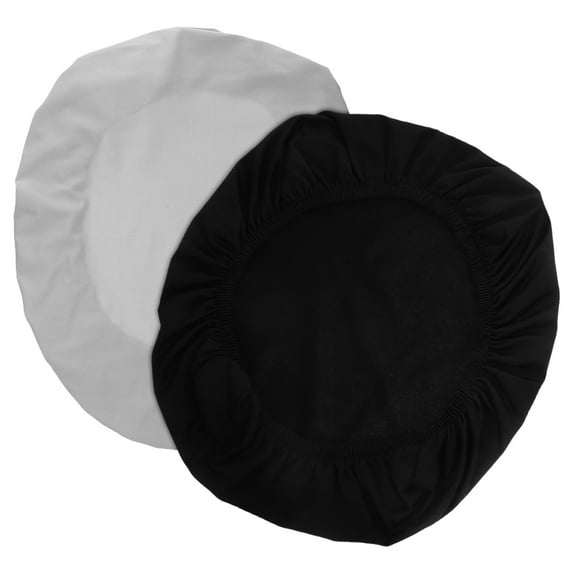 2pcs Universal Toilet Tank Top Cover With Elastic Edge For Bathroom Decor Soft And Washable Polyester Tank Lid Protector