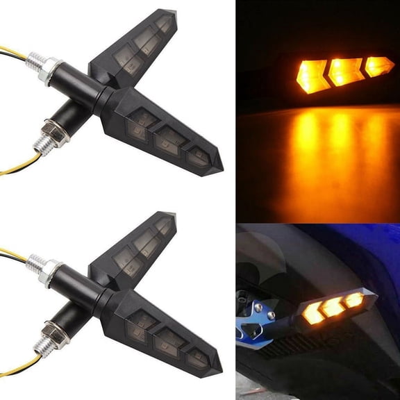 2pcs Universal Turn Signals Light Waterproof Flasher Indicator LED Flowing Water Blinker Bendable Moto Flashing Lights