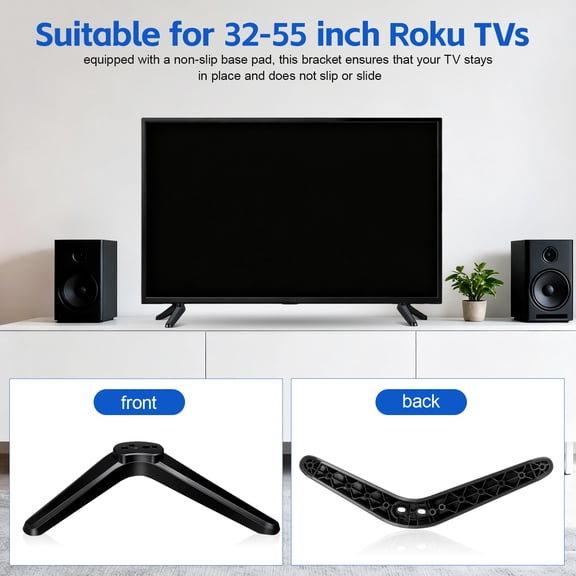 PartyKindom 2Pcs Universal TV Stand Mount - Durable Plastic, Non-Slip Base, Easy Install