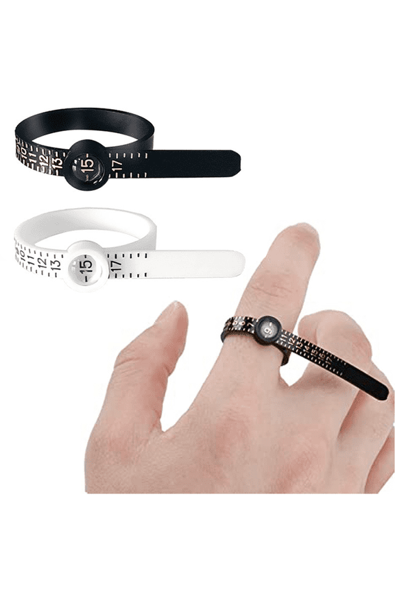 2pcs Upgraded Ring Sizer Measuring Set Reusable Finger Size Gauge Measure Tool Jewelry Sizing Tools 1-17 USA Rings Size