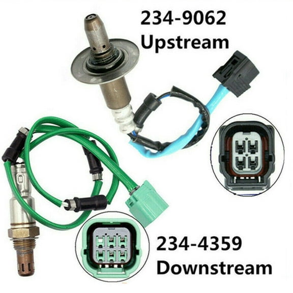 2pcs Upstream Downstream Oxygen Sensors for Honda CR-V 2.4L L4 2007-2009 234-9062, 234-4359 36531-RZA-013, 36532-RZA-004