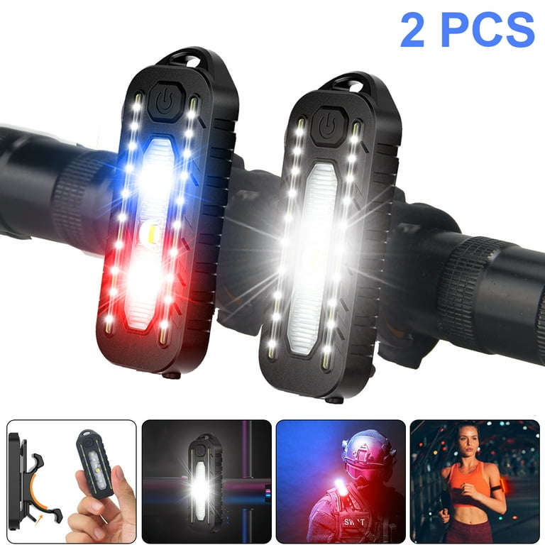 2pcs Vastfire LED Red Blue Bicycle Tail Light Police Shoulder