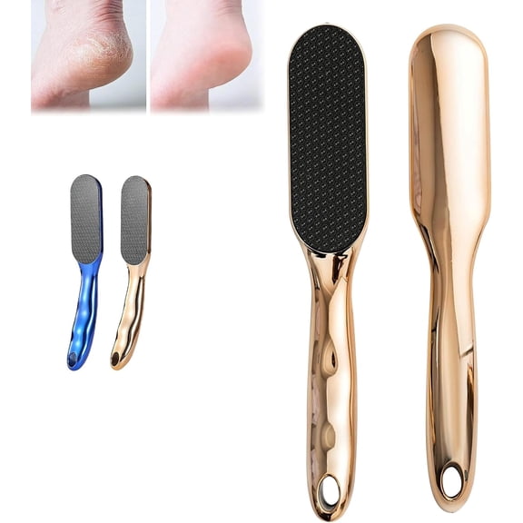 2pcs Veinsgrain Foot File, Nano Glass Foot File, Hard Skin Remover Nano-Glass Foot File, Veins Grain Foot File, Professional Foot Care Tools, Pedicure Tool for Smooth Feet (Gold)