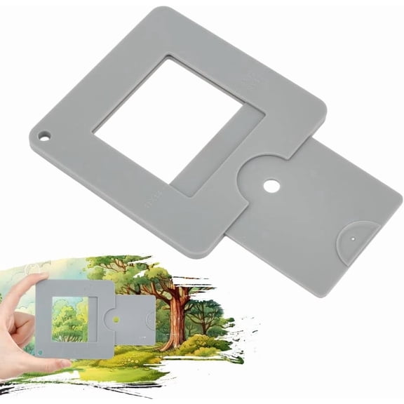 2pcs View Finder with Sliding Mechanism Color Isolation View Finder Gray Scale Value Finder View Catcher Composition Tool