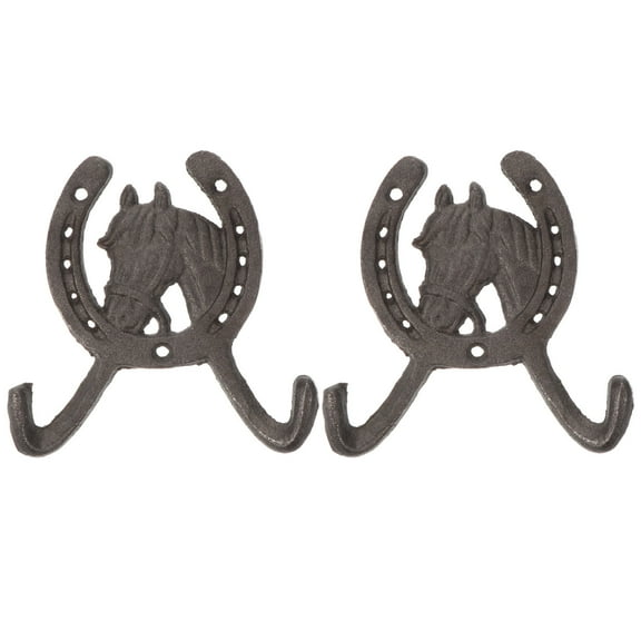 Hook Wall Horseshoe Western Hanger Key Coat Horse Metal Towl Hanging Entryway Hooks Rack Holder Vintage Decor Head