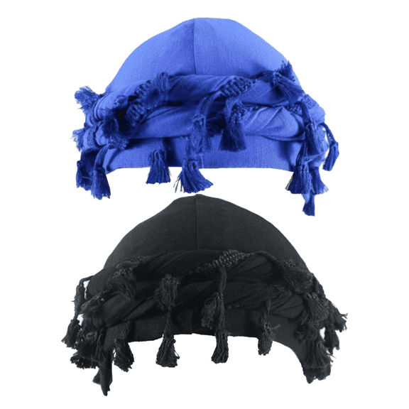 2pcs Vintage Ethnic Turban For Men With Tassel - Durag Head Wraps, Soft Elastic Fit & Perfect For Outdoor