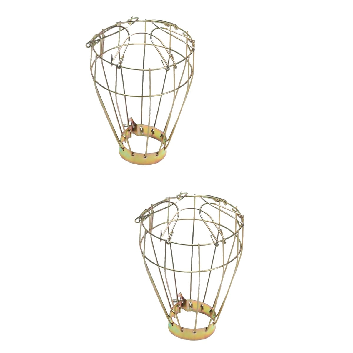 2pcs Vintage Iron Reptile Pet Heat Lamp Cover Lamp Shade Cover Anti Scald Heating Light Bulb Safety Mesh Guard Cage