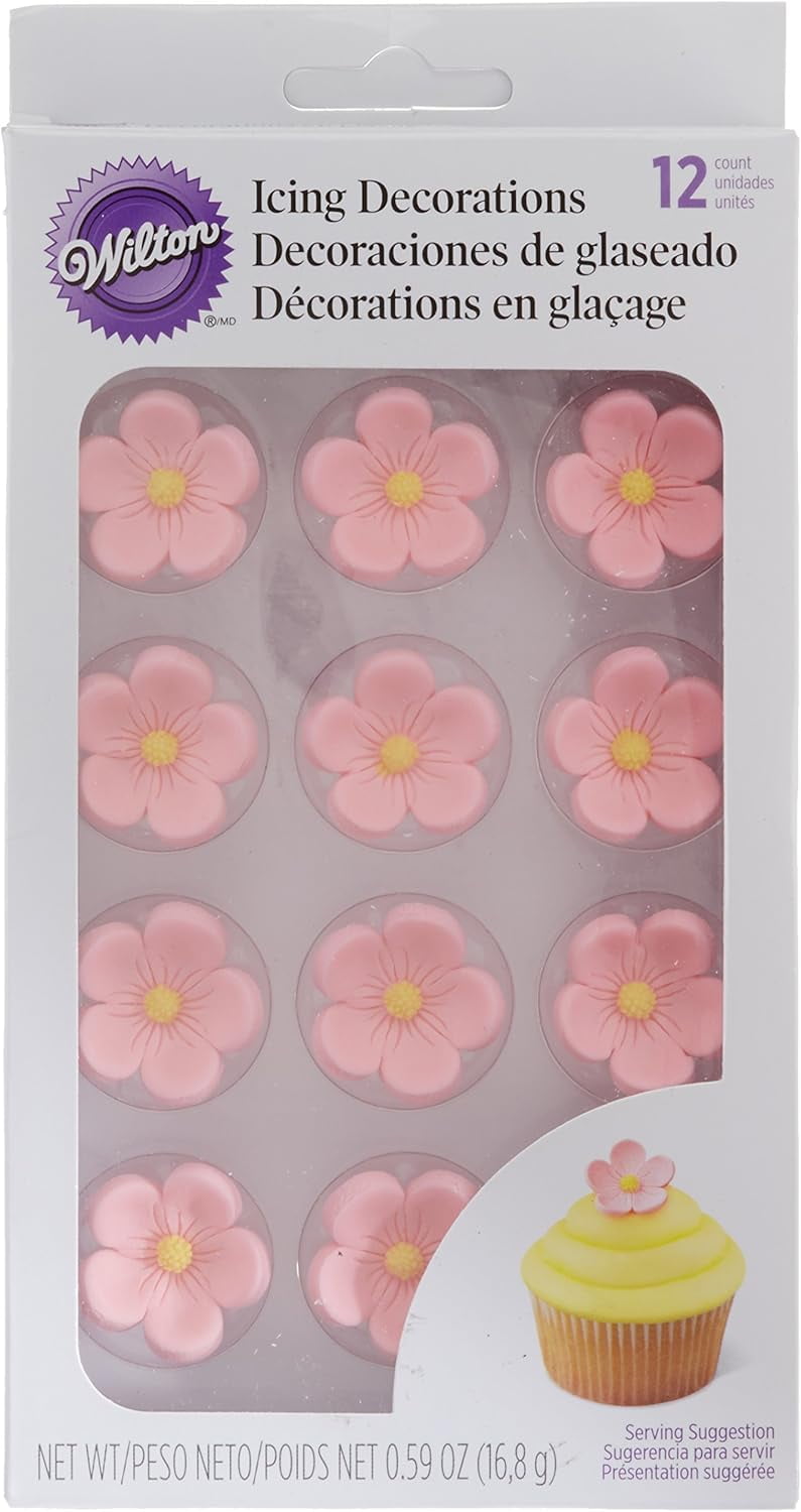 2pcs W101490 Icing Decorations (12 Pack), 1", Petal