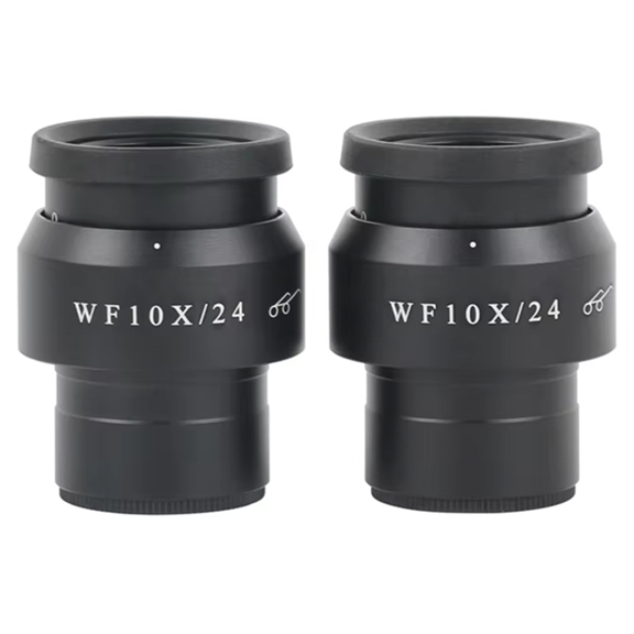 2pcs WF10X/24MM Microscope Eyepiece Wide Field Binocular Stereo Lens Accessories