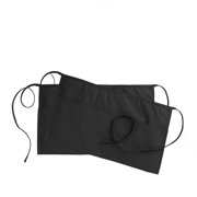 2pcs Waitress Apron with 3 Pockets, Short Aprons for Women with Pockets for Servers, Waiter, Waitress, Black