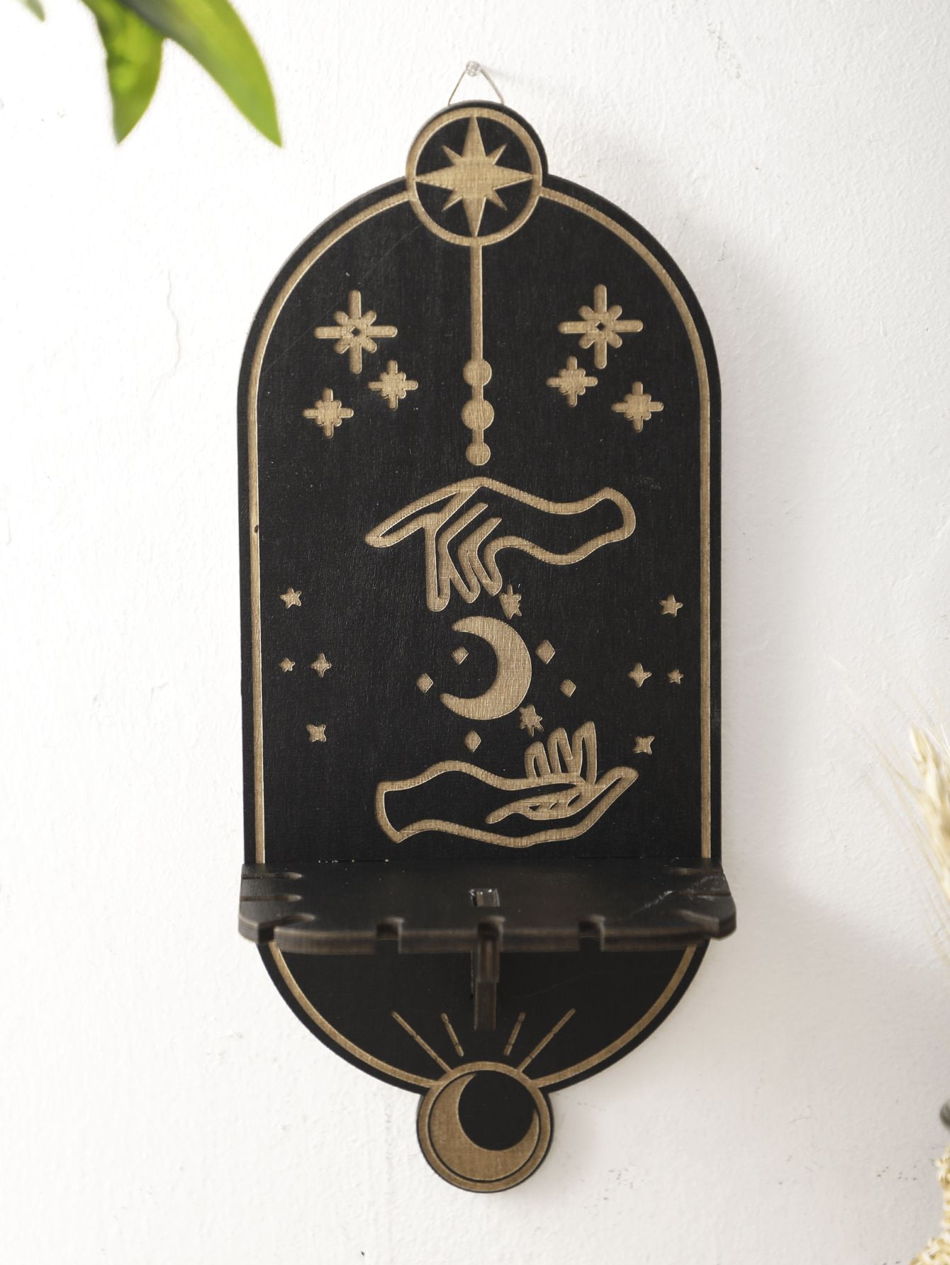 2pcs Wall Hanging Bohemian Display Stands Crystal Ball Display Shelves