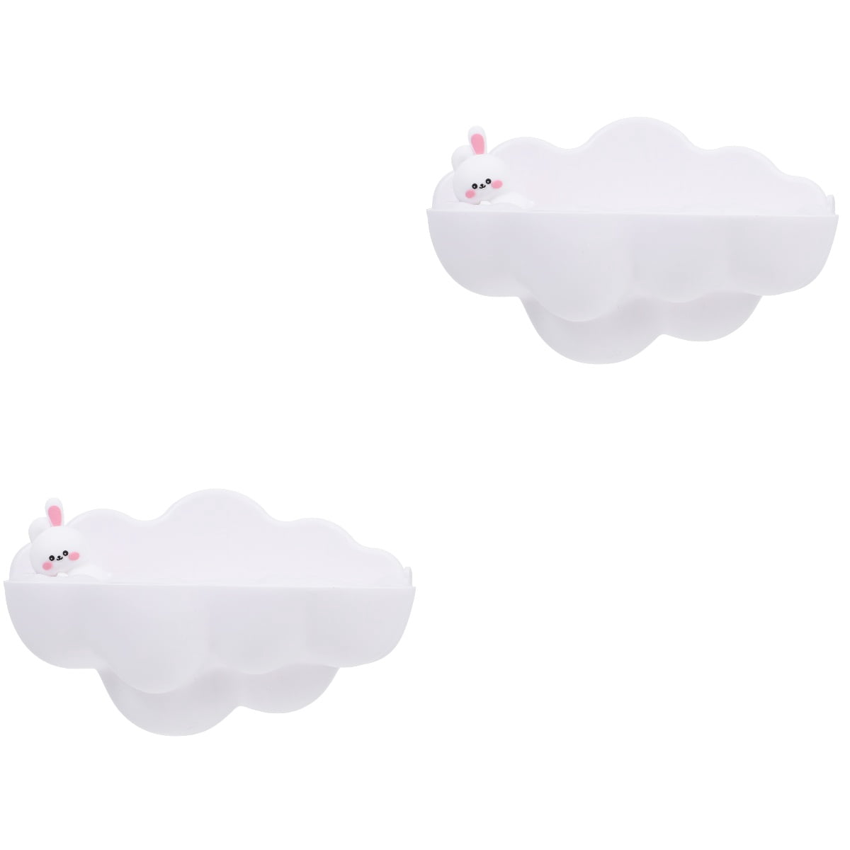 2pcs Wall Hanging Soap Holder Soap Storage Plate Bathroom Soap Organizing Box