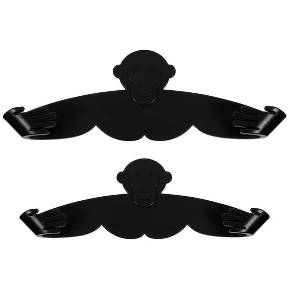 Raindrops Pot Cover Racks Black 1Set 2Pcs 8.7x2.9x0.9In