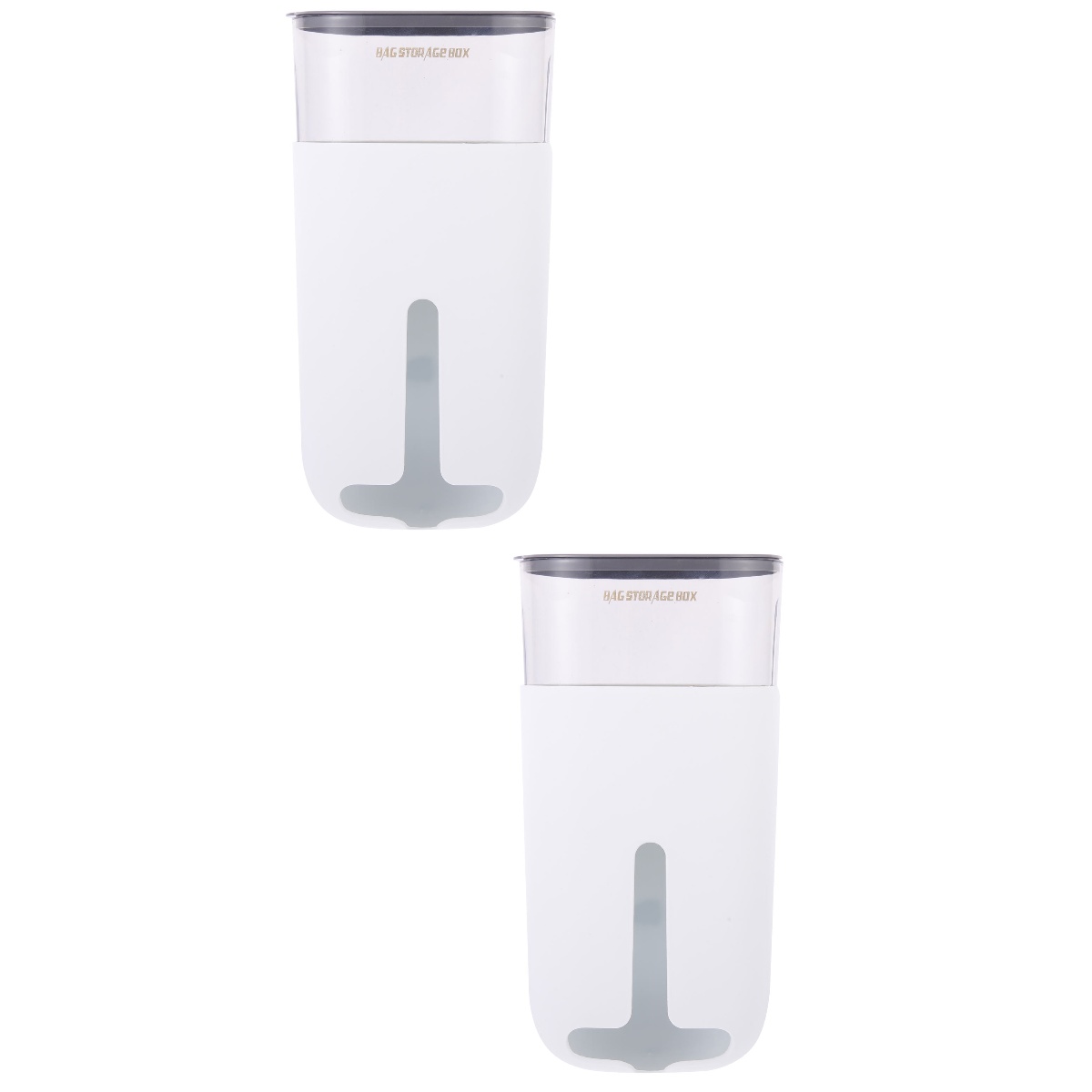 2pcs Wall Mount Trash Bag Holder Plastic Bag Storage Box Shopping Bag