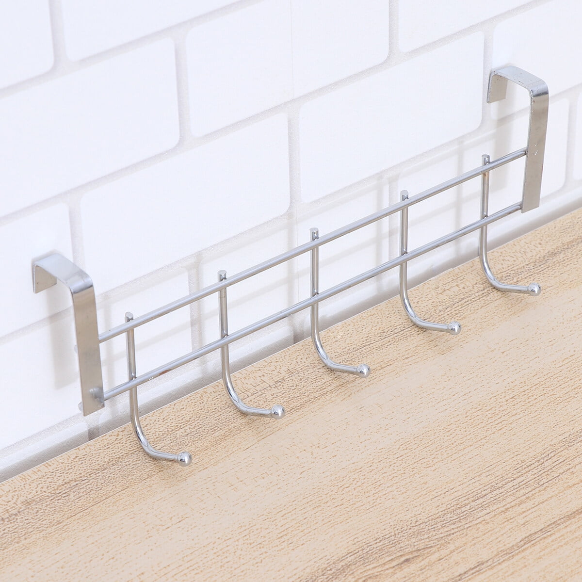 2pcs Wall Mounted Hook Rack Over the Door Stainless Steel Hook Rack
