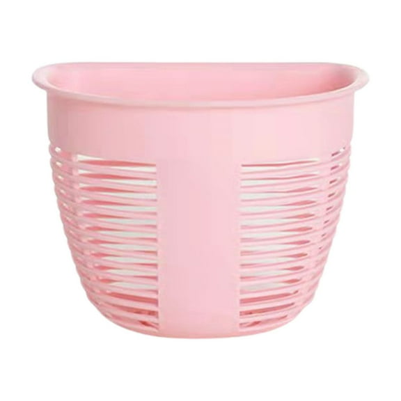 2pcs Wall Mounted Traceless Storage Box Plastic Hanging Basket Organizer for Kitchen, Dormitory, Bedside, Bathroom, Space-Saving and Practical Use