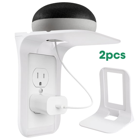2pcs Wall Outlet Shelf Organizer, EEEkit No-Drill Plug Shelf Storage Socket Shelf for Bathroom Kitchen Bedroom