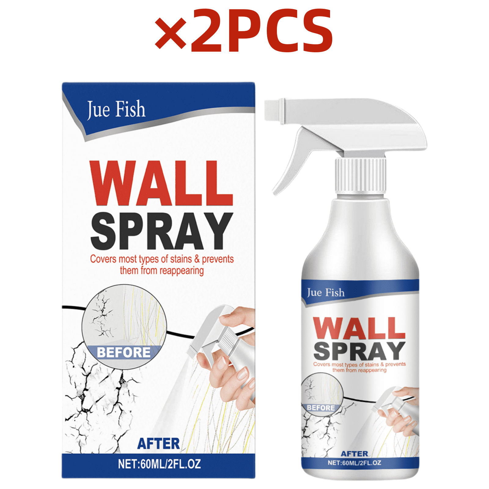 2pcs Wall Repair Paint White Spray Paint, Versatile Wall Repair Paint Wall Spray Paint, Water-Based Paint White Peel, White Ceiling Paint, Covers Up Stain Sealing Ceiling Paint, Stain Remover