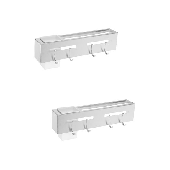 2pcs Wall Storage Holder Wall Stainless Steel Utensil Rack Cutter Holder Wall Cutter Organizer