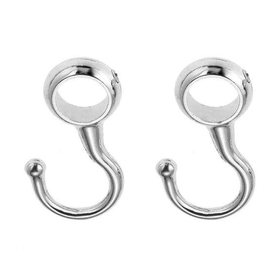 2pcs Wardrobe Hanging Tube Pipe Rod Hooks Kitchen Pan Hook Bathroom Hook Hanger for Towel Clothes 16mm/19mm/22mm/25mm