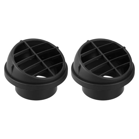 2pcs Warm Air Vent Outlet 65mm Plastic Ducting Heater Air Vent Outlet Black for Car Auto Bus RV ATV
