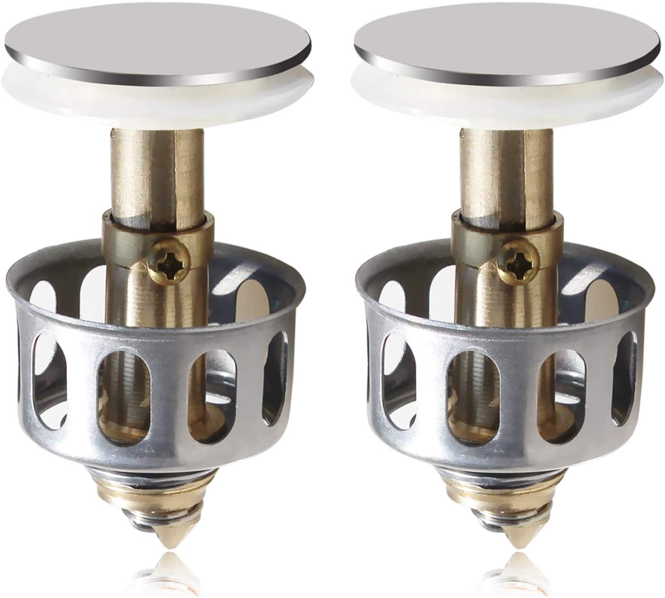 2pcs Wash Basin Bounce Drain Filter, Pop Up Bathroom Sink Drain Plug ...