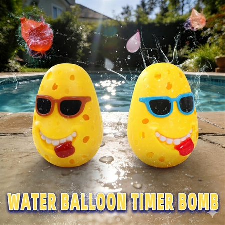 2pcs Water Bomb Timer Game, Summer Outdoor Water Balloon Toys for Kids, Pool Party Splash Game, Fun Family Backyard Toy for Ages 3+