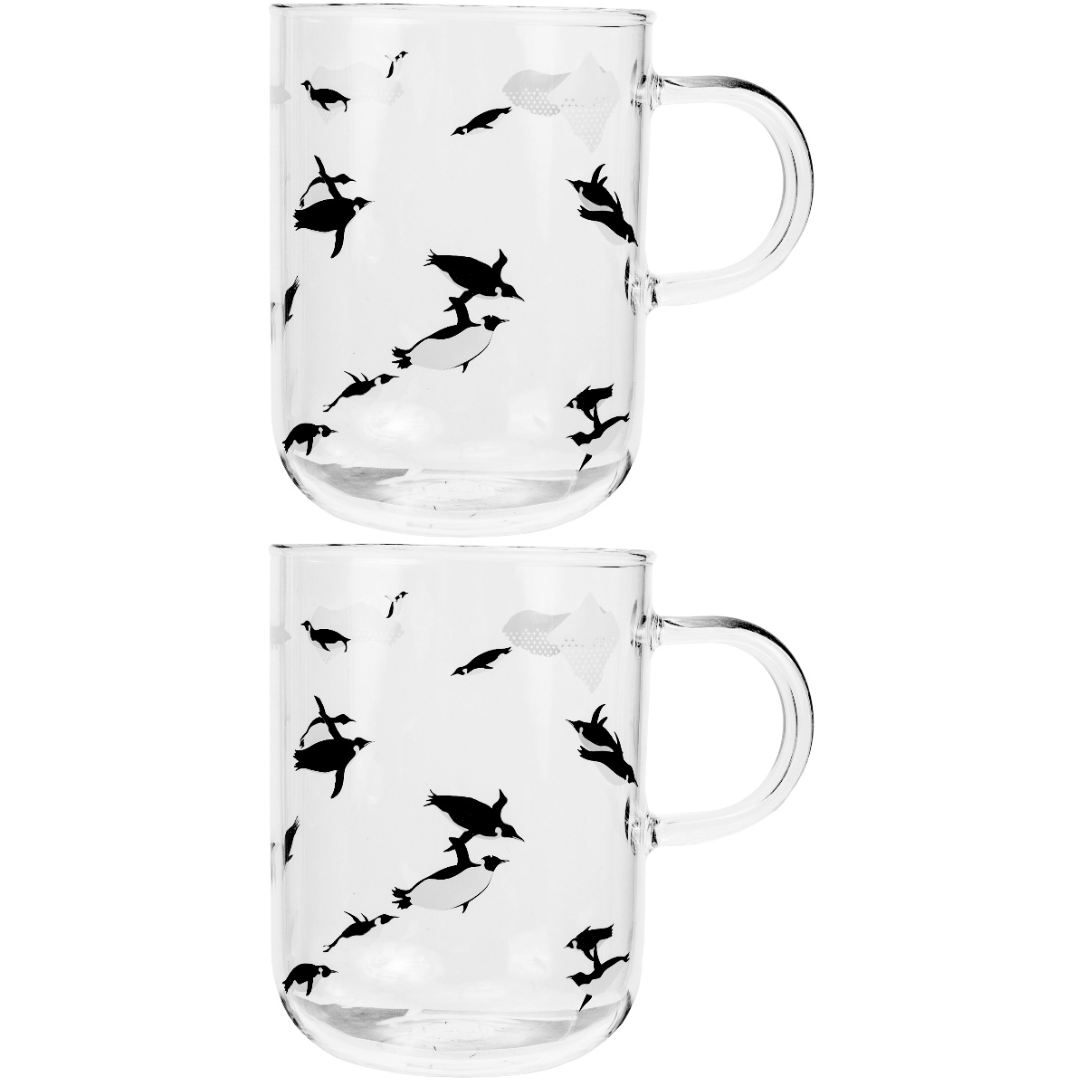 2pcs Water Mug Glass Coffee Mug Water Cup Drinking Cup Office Beverage