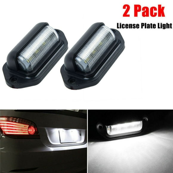 2pcs Waterproof 6 LED 12V License Plate Light Car Boat Truck Trailer Step Lamp