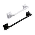 thumbnail image 1 of 2pcs Waterproof Home Kitchen Wall Over Cabinet Towel Bar Hand Towel Shelf Towel Rail Hanger Self Sticky Strong Carrying Capacity Blacklong Shortwhite, 1 of 9