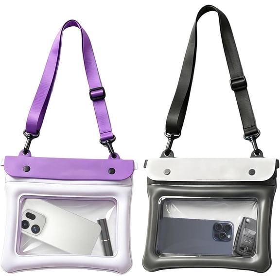 2pcs Waterproof Phone Pouch, Floating Cross Body Bag For Swimming | Waterproof Bag for Snorkeling Diving Kayaking Boating Outdoor Pool River